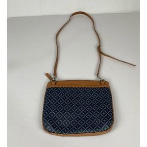 Brown Leather Women's Shoulder Bag Fossil‎ ISSUENO 1954 Blue Leather.Crossbody